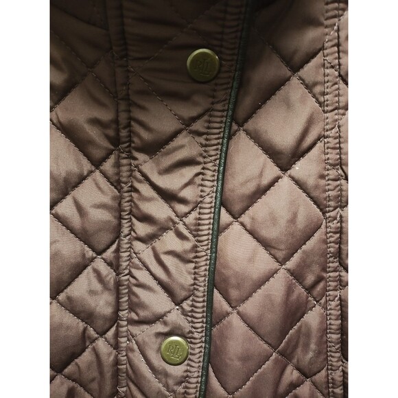 Lauren Ralph Lauren Women's Sz M Burgundy Quilted Puffer Coat Jacket - Picture 5 of 13